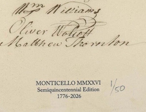 Monticello Now Offering Patrigraphica’s Semiquincentennial Edition