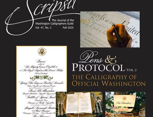 Patrigraphica Recognized by the Washington Calligraphers Guild
