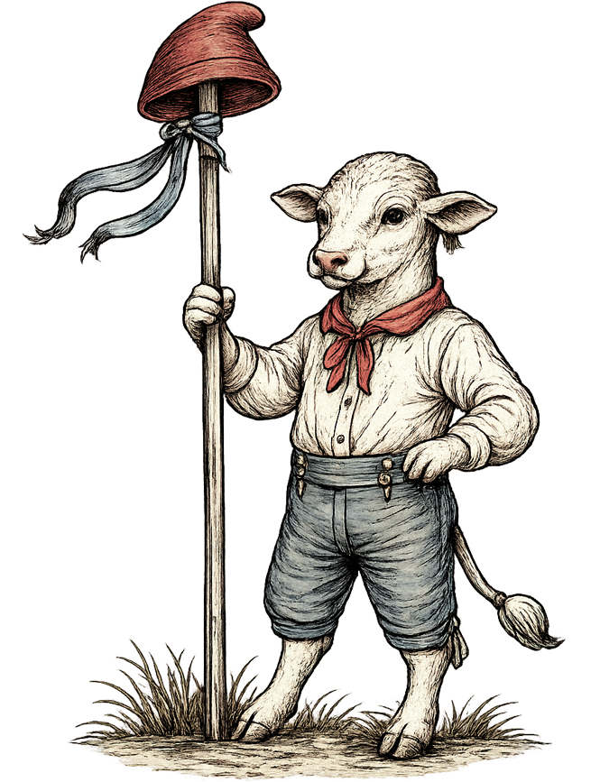 Patrick-hat-stick Patrick - The Patrigraphica Calf
